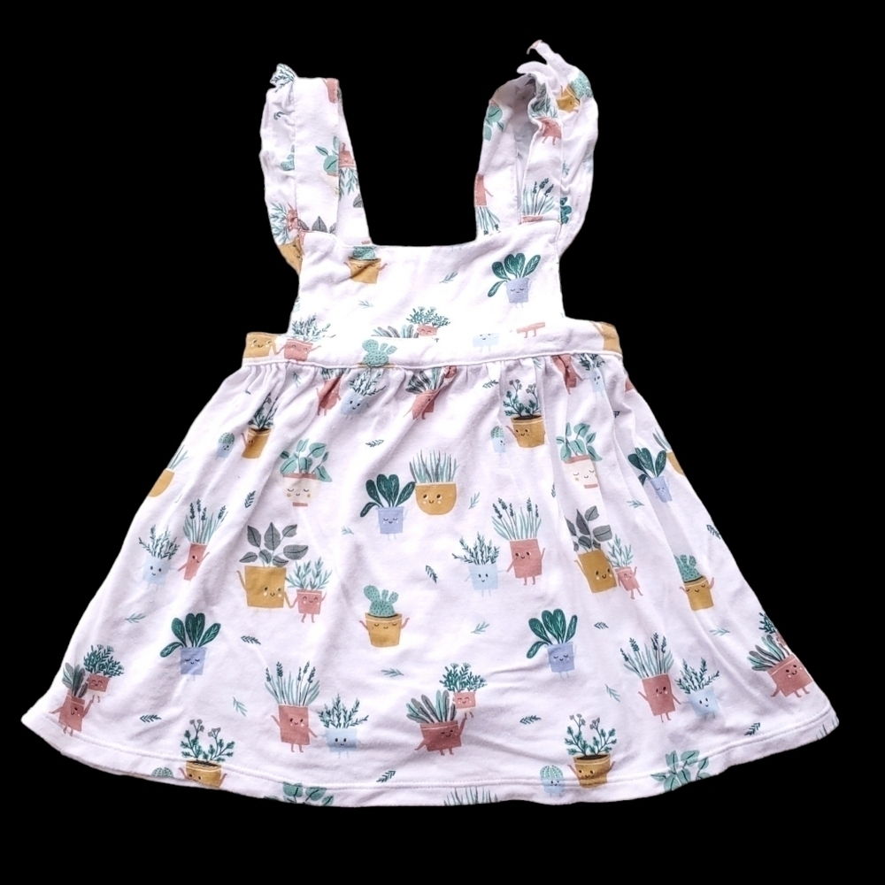 Angel Dear Jumper Dress Happy House Plants Baby Girls 6-12 Months 